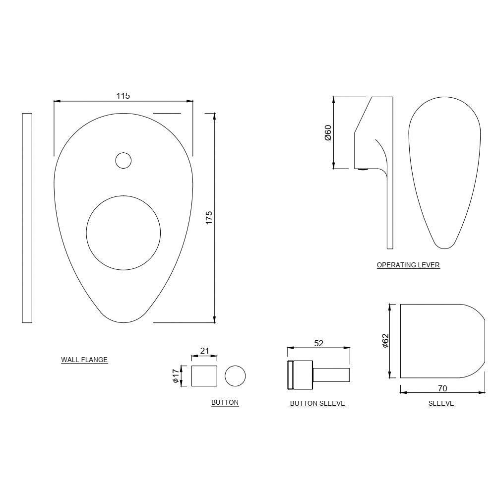S.L.EXPOSED PARTS DIV KIT HIGH FLOW - JAQUAR FAUCETS -  ( CHROME - VIGNETTE PRIME - 0x15 mm - 0inchX0.5inch )