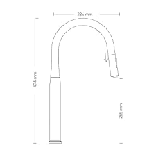 KITCHEN FAUCET - CARYSIL -  ( MATT BLACK - ACCESSORIES - 0x15 mm - 0inchX0.6inch )